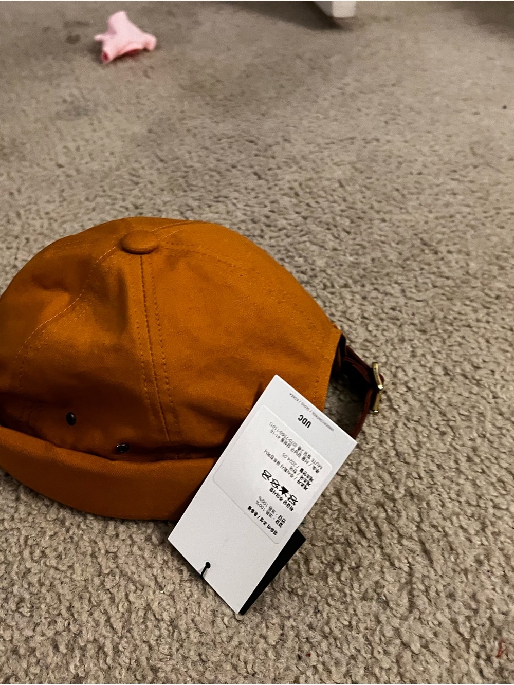 Undercover Men's brimless Cotton Cap in Rust Orange